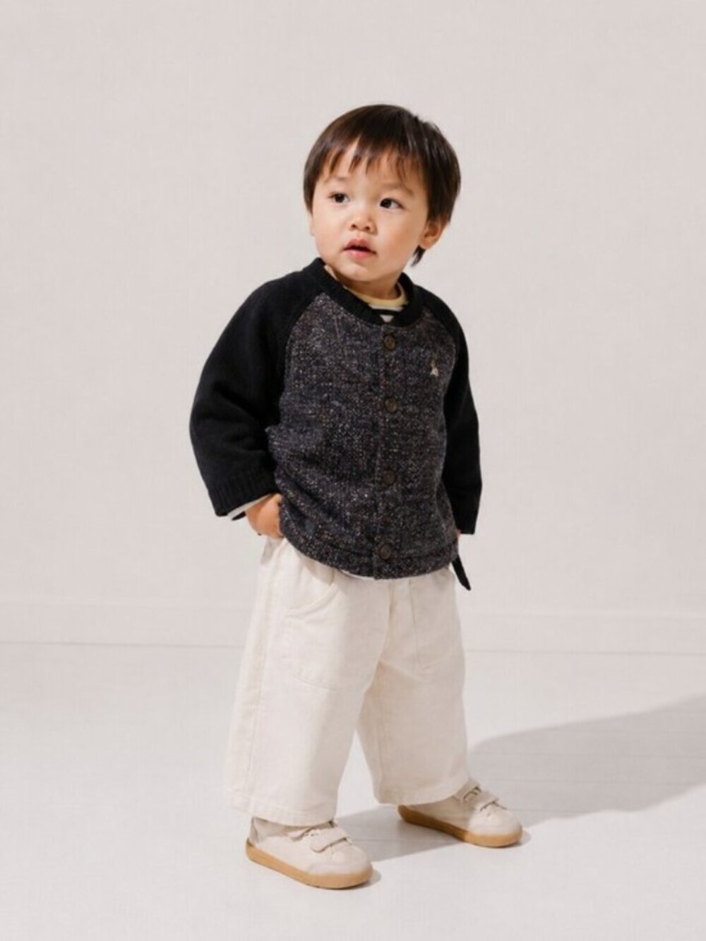 Marks & Spencer Baby Teddy Knit Cardigan Jacket 12-18M Lined Cozy Sweater